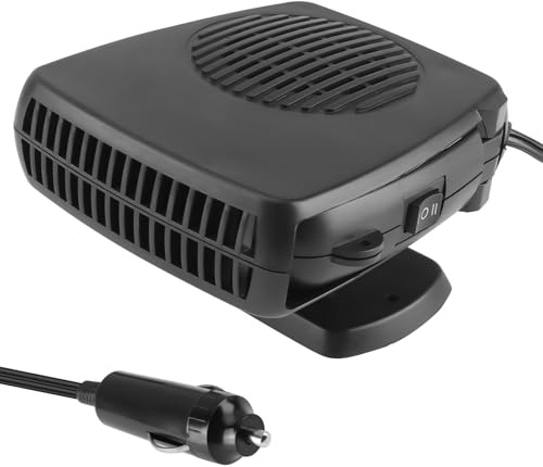 Calentador Portátil 200W 12V para Coche | Calefactor Coche Mechero con Aire Caliente/Frío 2 en 1 | Desempañador Rápido con Base Giratoria 360° | Calefactor para Coche, Camiones, SUV y Furgonetas
