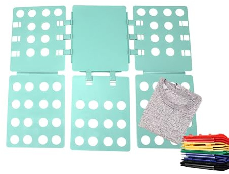 Plastic Clothes Folding Board, T-Shirt Folder Organizer for Laundry, Blue, 21.5 x 27.5 Inch, for Sweaters and Casual Wear (BLUE)