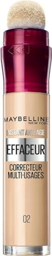Maybelline New York - Anti-cernes/Correcteur Fluide - Instant Anti-Age L'Effaceur - 02 Beige Nu - 6,8 ml