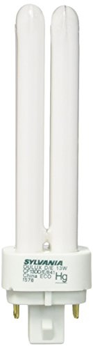 (10 Pack) Sylvania 20667 CF13DD/E/841/ECO 13-Watt 4100K 4-Pin Double Tube Compact Fluorescent Lamp