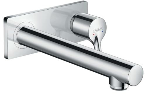 hansgrohe Talis S Mitigeur de lavabo encastré mural, bec 225mm, bonde à écoulement libre, chromé, 72111000