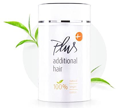Plus additional hair - Effektives Streuhaar für Männer und Frauen I Optischer Haarverdichter für lichtes Haar mit Vitamin E I Haarauffüller vegan I 1 Dose 25 g Schütthaar mittelblond