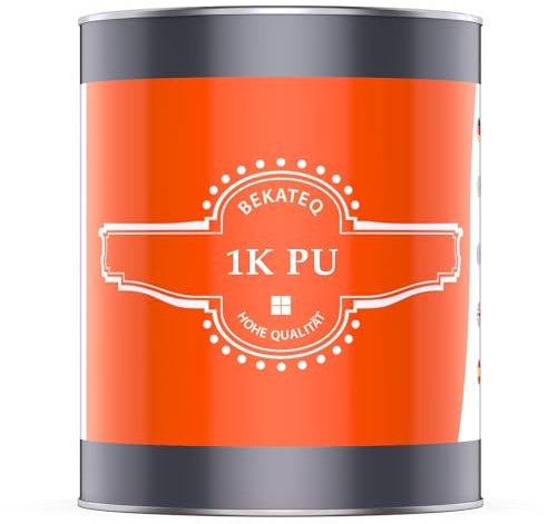 Bekateq 1K PU-tätning 1 kg i RAL8012 rödbrun BK-635PU för betong, trä, sten, kakel, stenmatta utomhus inomhus – betongfärg, golvfärg UV-beständig, vattentät, frostsäker
