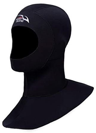 Oshhni Gorro de Neopreno para Deportes acuáticos - Mantén el Calor en el Agua, Negro L