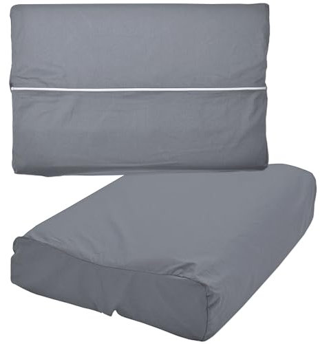 Universal Kissenbezug 40 x 80 cm Anthrazit Premium Nackenstützkissen Bezug Baumwolle mit Reißverschluss Gesundheitskissen Überzug Nackenkissen Universalbezug Kissenhülle - Viele Farben