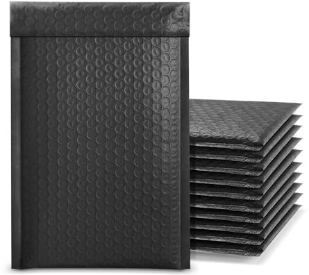 30PCS Self-Seal Bubble Mailers, Padded Envelopes, Poly Bubble Mailers, Postal Wrap Envelope Packaging Bags for Shipping, Mailing, Packaging, Self Seal, Black(20 X 25CM)