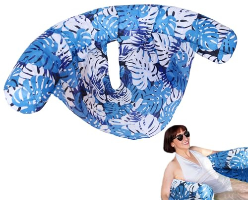 Pool Chair Floats for Adults, Inflatable Pool Float Chairs with Backrest, Floating Lounge Chair, Portable Water Hammock Chairs, for Party Summer Water Beach Lake Fun