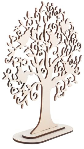 ULTECHNOVO Artisanat De l'argent Décoration Statues De Décoration Intérieure Bonsaï en Bois Métier d'arbre Ornement De Bureau Petite Décor De Statue Décor De Bureau Figurine Beige Bois