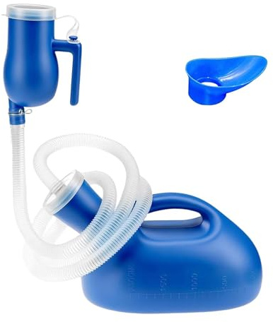 2 Litre Portable Urinal Bottles, 1.5M Hose Urine Collection Solution