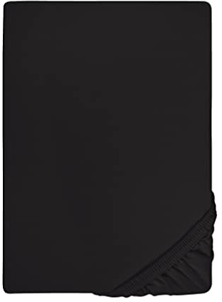 biberna Feinjersey-Spannbetttuch 0077144 schwarz 1x 90x190 cm - 100x200 cm