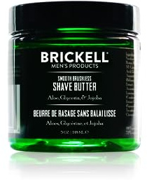 Brickell Men’s Products – Mantequilla de Afeitar Suave Sin Brocha para Hombres - Natural y Orgánica (Sin fragancia) – 147 ml