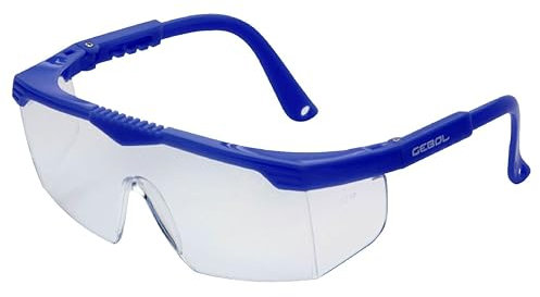 Gebol Safety Kids, Schutzbrille aus leichtem und kratzfestem Material, extra leichte Kinderbrille mit verstellbaren Bügeln, ideal für die Mithilfe beim Heimwerken, Blau