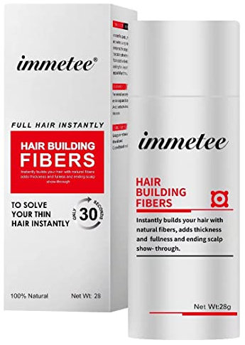 Poudre Densifiante, Fibres de Construction Capillaire, Poudre Densifiante Cheveux Volume pour Calvitie Homme, Hair Building Fibers 28g (LIGHT BROWN)