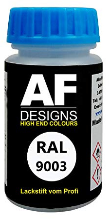 Alex Flittner Designs Penna per vernice RAL 9003 BIANCO SEGNALE opaco 50ml asciugatura rapida Acrilico