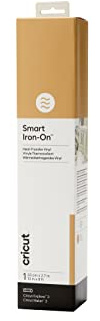 Cricut Smart Iron On Gold 2.7 m (9 ft) Heat Transfer Vinyl Roll (HTV) For use with Explore 3 and Maker, 2008685, 2.7m (9ft)