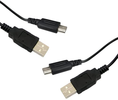 IRYNA 2 Pcs NDS Charger for Nintendo DS/DS Lite, USB Charging Cable Lead Wire Cord