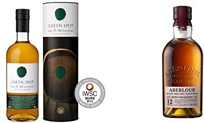 Green Spot Single Pot Still Irish Whisky with Gift Box, 70cl & Aberlour 12 Year Old Single Malt Scotch Whisky with Giftbox, 70cl
