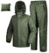 33,000ft Herren Damen Regenanzug Reflektierender Wasserdichter Regenkombi Packbare Winddichte Regenjacke+Regenhose mit Innennetz Regenkleidung für Fischen Wandern Camping, Armeegrün L