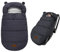Baby Fußsack Winter für Babyschale Einschlagdecke Wasserdicht Universal Winterfußsack Babyfußsack aus Warmem Thermofleece für Kinderwagen Autositz und Buggy (Schwarz)