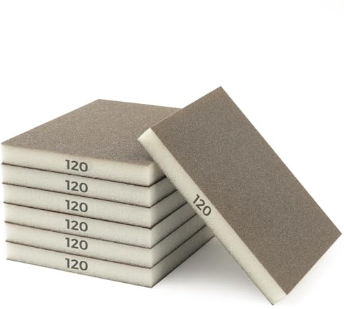 STEBRUAM 6Pcs Esponjas de Lijado Grano 120 Sanding Sponge