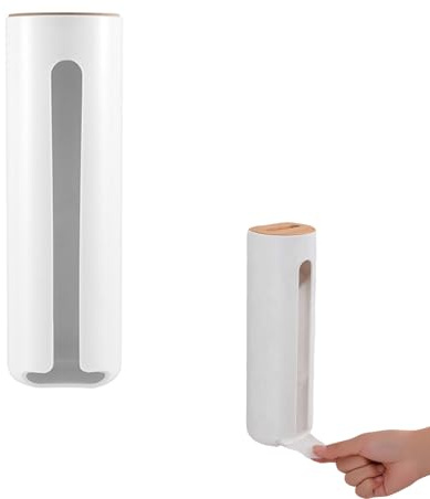 Wattepadspender Wandmontage,Wattepads Aufbewahrung Mit Holzdeckel,Aufbewahrung Wattepads Bambus,WattestäBchen BehäLter Zur Aufbewahrung Von Wattepads,Make-Up-Entferner Oder Make-Up-EntfernerlöSung