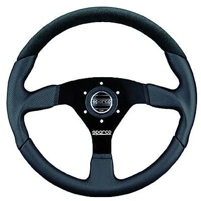 Sparco Universelles Sportlenkrad 'L505' - Schwarz Leder - Diameter 350mm Schwartz