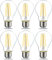 Amazon Basics Warmweiß LED-Leuchtmittel, Edison-Sockel E27, 7 W (entspricht 60-W-Glühbirne), nicht dimmbar, klares Filament, 6er-Pack