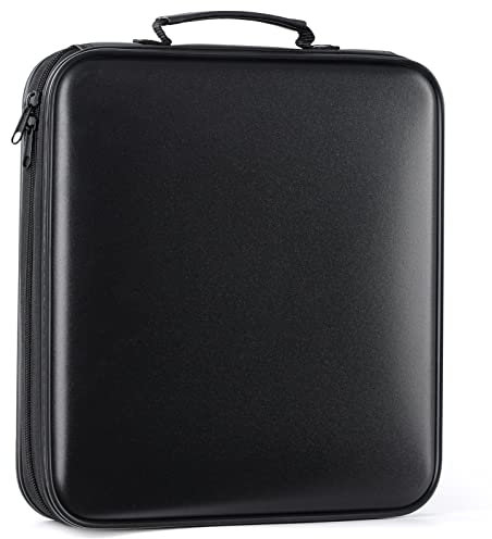 Fanspack CD Case,160 Capacity CD/DVD Case Holder CD storage DVD Storage DVD Wallet Organizer Hard Plastic Protective Storage Holder for Car Travel