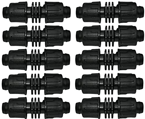 AERZETIX - Set di 10 Manicotti/Raccordi/Connettori di Riparazione per Tubo Piatto Ø16mm per Sistema di Gocciolamento - Riparazione di Tubi da Giardino/Irrigazione - in Plastica - C48711