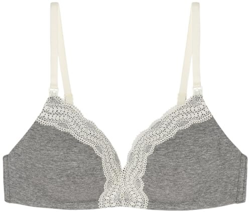Women'secret Reggiseno Triangolare Imbottito, Grigio Chiaro, 95B, Grigio, 4B