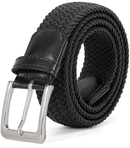 JASGOOD Ceinture Elastique Tressée Homme Unisexe Ajustable, Ceinture Elastique Homme et Femme, Confort et Flexibilité, 4 Tailles 100/115/130/145 cm