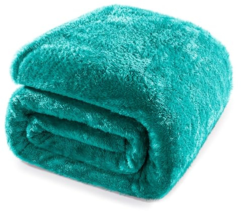 Whale Flotilla Coperta Morbida in Pile, Calda Coperta per Divano, Letto, Soffice e Accogliente, 150 x 200 cm, Teal