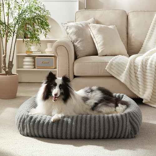Pawk Panier Chien Lavable Dehoussable, Hautes Parois Latérales Imperméable Panier pour Chien, 64 x 54 x 18 cm