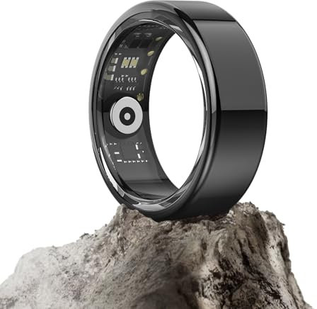 DekeFit Smart Ring (2025 Upgrade), Smartringe für Herren Damen, Gesundheitsring mit Herzfrequenz, SpO2, Schlaftracker, 100+ Sportmodi IP68 Wasserdicht, Android und iOS, Größe 10, Schwarz