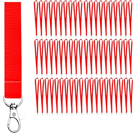Schlüsselbänder zum Umhängen aus Polyester 46 x 2 cm mit Metallhaken | Lanyard Schlüsselband mit 4 cm Metallhaken als Ausweishalter für Schlüssel, USB-Sticks und Zugangskarten im Job und Alltag