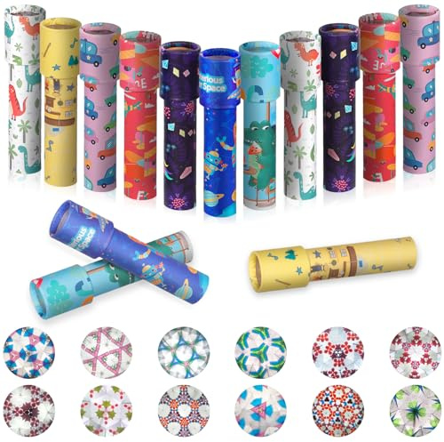 ZZXLOPEZ 14 Pièces Kaléidoscope Classiques, Rotating Kaléidoscope Jouet Educatif, Cadeaux de Fête d'anniversaire pour Enfants, Cadeau de Kaléidoscopes Classique pour Noël, Prix d'école et de Classe