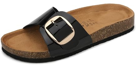 ARRIGO BELLO Sandalias Mujer Verano Cómodos Slides Ajustables Moda Pantuflas Soporte Plantar Slippers Antideslizante Corcho Suela Chanclas Talla 36-41