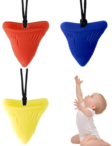 FEQDWOX 3 Collane Masticabili in Silicone Sensoriale per Bambini, Autismo, ADHD & Dentizione. Senza BPA per Concentrazione e Sollievo dall'Ansia.