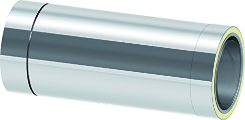 Tecnovis kürzbares Längenelement 500mm Länge mit integriertem Wandfutter für doppelwandige Schornsteine DW; Innen/Außen je 0,5 mm Wandstärke; Ø 180mm Innendurchmesser, Edelstahl