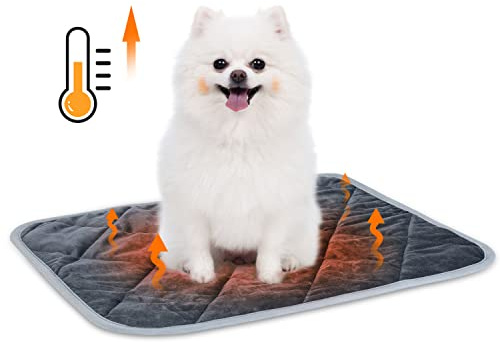 Nobleza Tappetino Autoriscaldante per Gatti e Cani, Coperta Riscaldante Domestici Animali, Lavabile Pad Caldo Eco-Friendly Antiscivolo, Termica Morbido Letto Stuoia, M 60x45cm