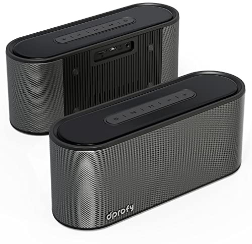 2Pcs Bluetooth Speaker, 20W Portable Stereo Speaker 24 Hours Playtime with Bass,Support SD Card,66ft Bluetooth Range,Built in Microphone,Bluetooth 5.3 Wireless Speaker(2Pcs Grey 20W Bluetooth Speaker)