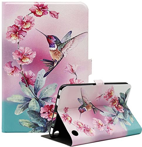 Bbjjkkz Amazon Kindle Fire 7 Tablet Case 12th Generation 2022 release, Slim Fit Lightweight Leather Smart Tablet Case for Fire 7 12th Gen with Auto Wake/Sleep, Bird
