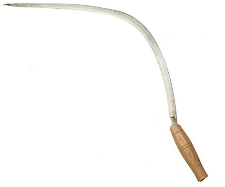 La zappa Falciola dentata per cereali Serpente in acciaio forgiato a mano Made in Italy