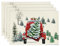 Artoid Mode Lastkraftwagen Bäume Weihnachten Platzsets 4er Set, 30x45cm Urlaub Winter Bankett Tischsets Waschbar Platzdeckchen Küche Party Deko