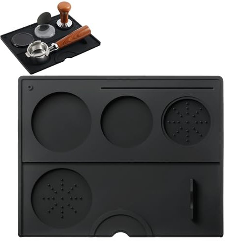HOTUT Café Tamper Mat Silicona,Prensador de Cafe Mat de Silicona,Almohadilla Prensador Cafe Mat de Silicona,Tamper Mat,Alfombrilla de Manipulación de Café,para El Hogar o Baristas Profesionales