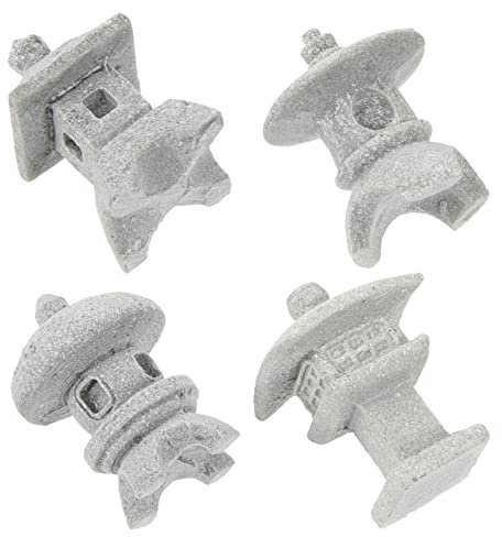 Sosoport 4pezzi Miniatura Decorativa Per Giardino e Casa Di Lanterne Giapponesi Stile Zen Per Bonsai e Paesaggi Decorazioni Eleganti Per Ambienti Interni Ed Esterni