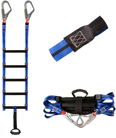 Dovacs Boat Ladder with 2 Heavy Duty Hooks,5 Step Boat Ladder for Outboards - Portable Removable Ladders for Fishing Boat,Swim Boarding,Dock Boarding