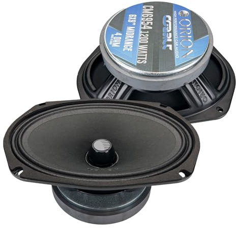ORION Cobalt CM6954 High Efficiency 6x9 Mid-Range Bullet Loudspeakers, 1200W Max Power, 300W RMS, 4 Ohm, 1.5 Voice Coil - Pro Car Audio Stereo, Midrange Speakers (Pair)