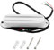 Create idea Micro Humbucker à Haut Rendement pour Guitare électrique 9 kOhms Compatible avec Fender Squier Strat Blanc