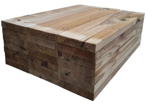 Lot de 21 lames de terrasse KDI de 60 cm (1,83 m²), 27 x 145 mm, striées, lisses